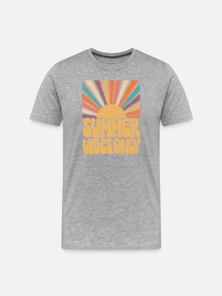 Summer Vibes Only - Men's Premium Organic T-Shirt - heather grey