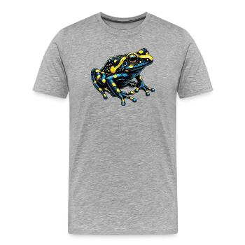 Frog - Men's Premium Organic T-Shirt - heather grey - Front - Damien (186cm)
