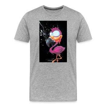 Flymingo 2 - T-shirt bio Premium Homme - gris chiné - Devant - Damien (186cm)