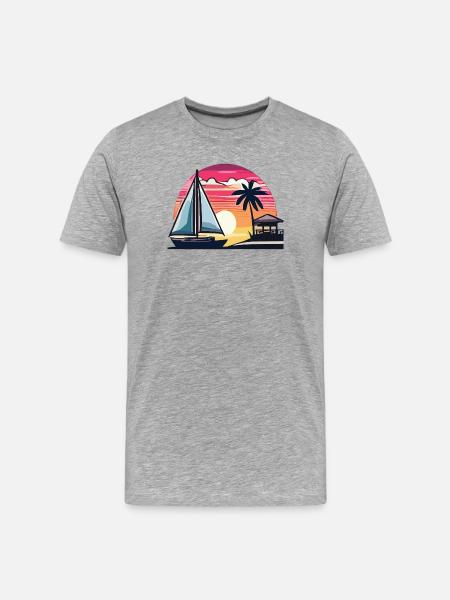 Summertime - Men's Premium Organic T-Shirt - heather grey
