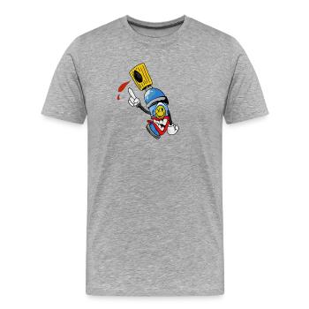 Sprühdose Graffiti Kumpel - Männer Premium Bio T-Shirt - Grau meliert - Vorne - Damien (186cm)