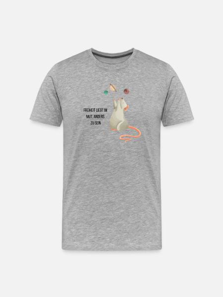 Souris de l’espace - T-shirt bio Premium Homme - gris chiné