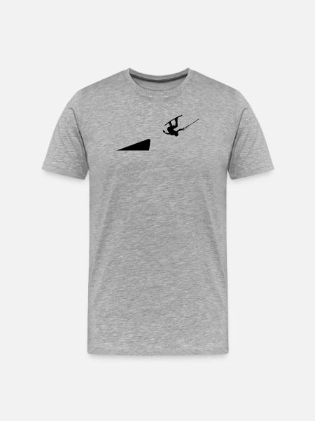 Stunt Surfen Golf Surf Bed Wakeboard Surfen - Mannen premium biologisch T-shirt - grijs gemêleerd