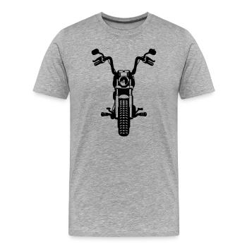 Motorsport chopper engine - Men's Premium Organic T-Shirt - heather grey - Front - Damien (186cm)