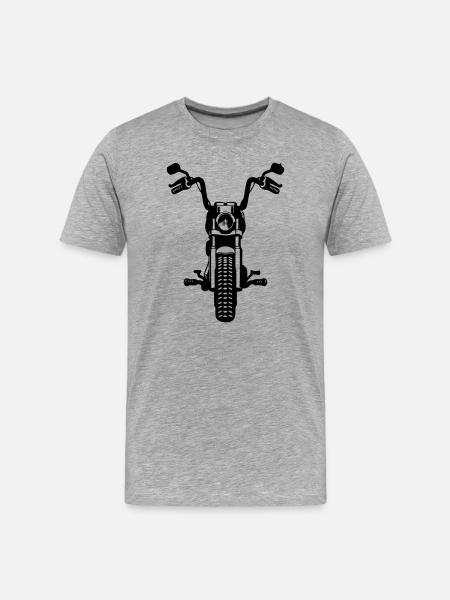 Motorsport chopper engine - Men's Premium Organic T-Shirt - heather grey