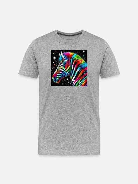 Zebra - Men's Premium Organic T-Shirt - heather grey