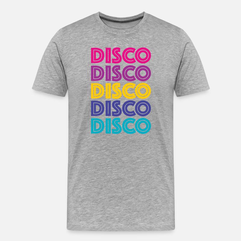 Disco Disco Disco - Männer Premium Bio T-Shirt - Grau meliert