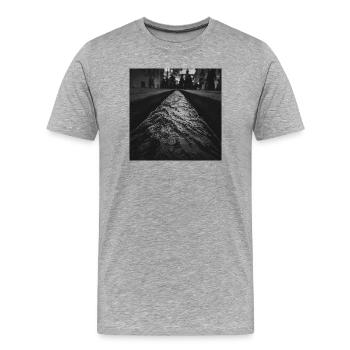 Freiburger Bächle Freiburg Watercourse Poster - Men's Premium Organic T-Shirt - heather grey - Front - Damien (186cm)
