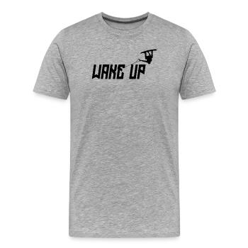 Kitesurfer Statement Stunt Wakeboard Surf - T-shirt bio Premium Homme - gris chiné - Devant - Damien (186cm)