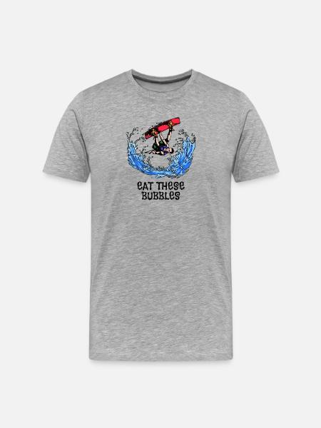 Surfing Kitesurfer Statement Wakeboard Surfboard - Men's Premium Organic T-Shirt - heather grey