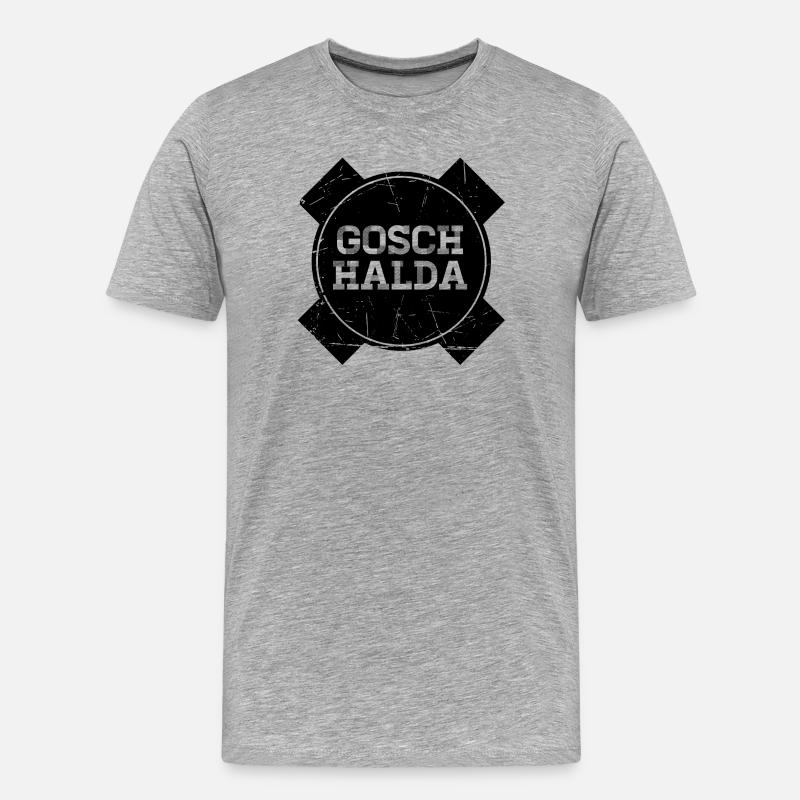Gosch Halda - Männer Premium Bio T-Shirt - Grau meliert