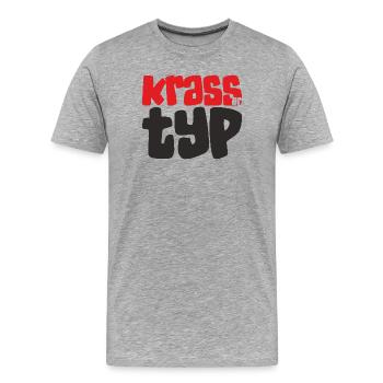 Krasser Typ - Männer Premium Bio T-Shirt - Grau meliert - Vorne - Damien (186cm)