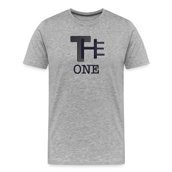 Seul, il n’y a que toi - T-shirt bio Premium Homme - gris chiné - Devant - Damien (186cm)