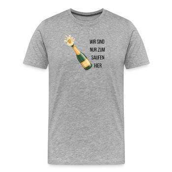 Junggesellen/in Abschied - Männer Premium Bio T-Shirt - Grau meliert - Vorne - Damien (186cm)
