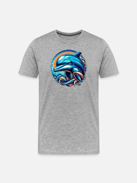 Dauphin - T-shirt bio Premium Homme - gris chiné
