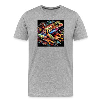 Frog - Men's Premium Organic T-Shirt - heather grey - Front - Damien (186cm)