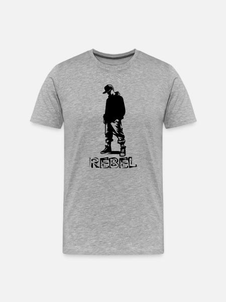 Rebel Design - Men's Premium Organic T-Shirt - heather grey