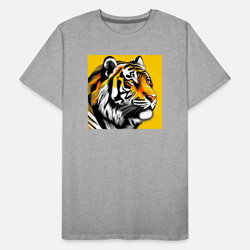 Tigre Pop Art T-shirt bio Premium Homme