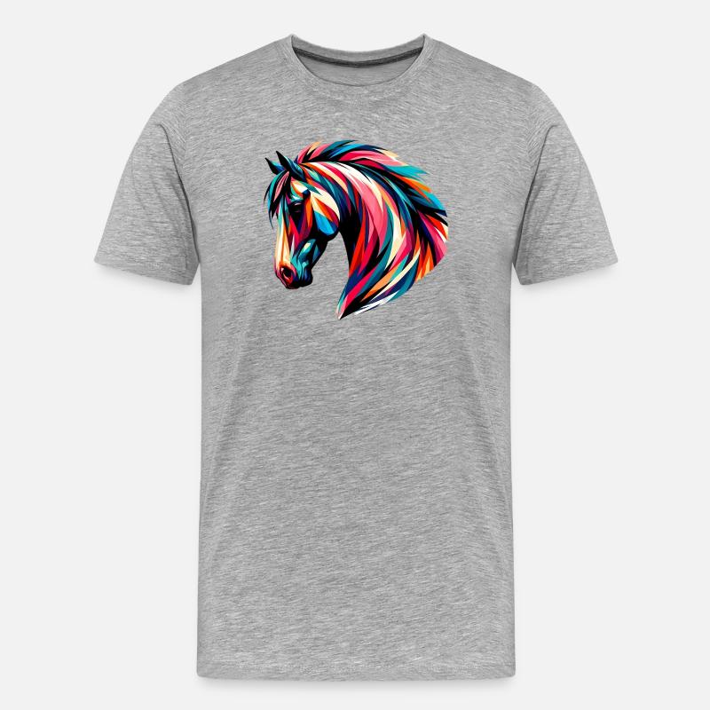 Cheval - T-shirt bio Premium Homme - gris chiné