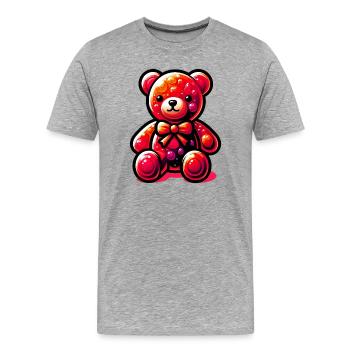 Ours - T-shirt bio Premium Homme - gris chiné - Devant - Damien (186cm)