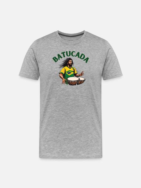 Batucada, batucada player, percussion - Men's Premium Organic T-Shirt - heather grey