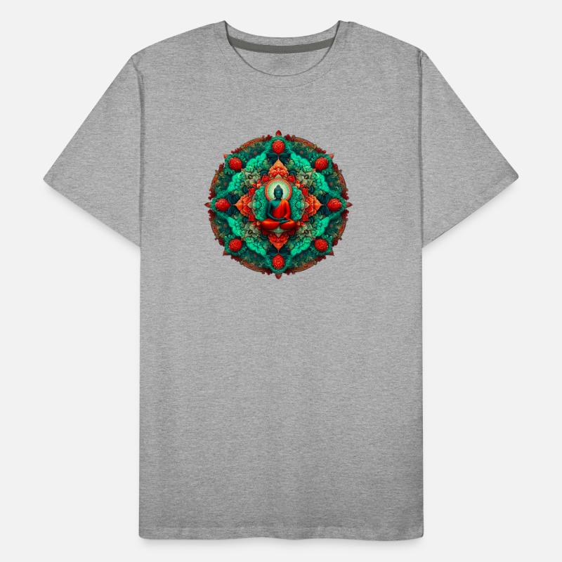 Mandala Buddha teal Men's Premium Organic T-Shirt