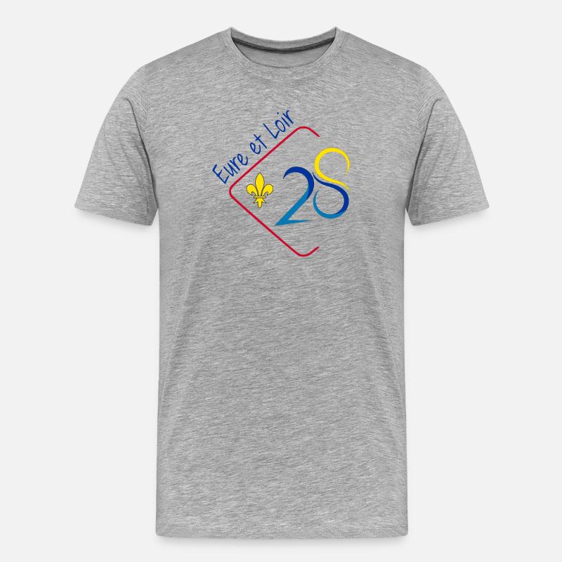 Eure et Loir - Männer Premium Bio T-Shirt - Grau meliert