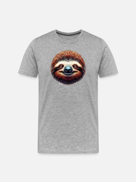Sloth - Men's Premium Organic T-Shirt - heather grey