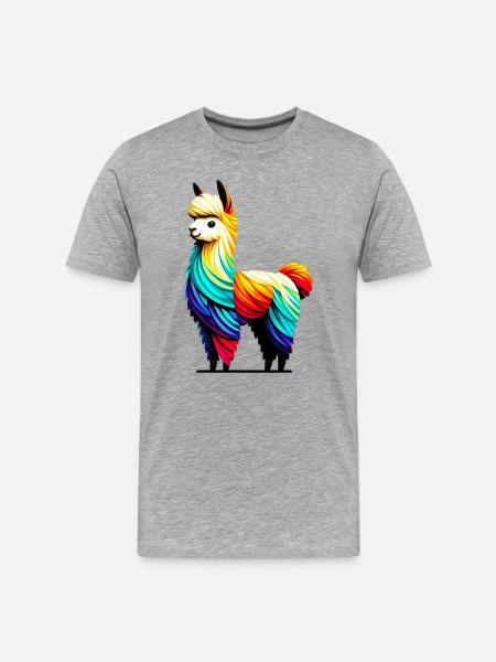 Alpaca - Men's Premium Organic T-Shirt - heather grey