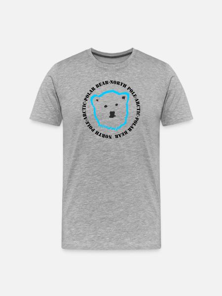 Eisbär 4 - Männer Premium Bio T-Shirt - Grau meliert