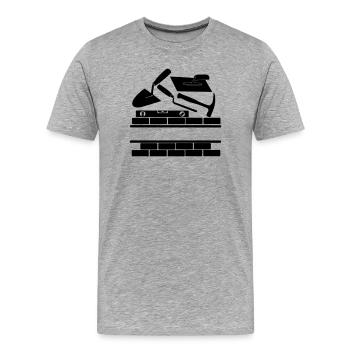 Freimaurer-Logo - Männer Premium Bio T-Shirt - Grau meliert - Vorne - Damien (186cm)