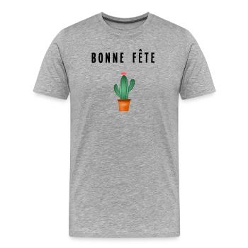 OMA. OMA - Männer Premium Bio T-Shirt - Grau meliert - Vorne - Damien (186cm)
