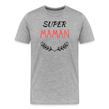 OMA - Männer Premium Bio T-Shirt - Grau meliert - Vorne - Damien (186cm)
