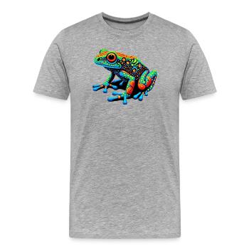 Frog - Men's Premium Organic T-Shirt - heather grey - Front - Damien (186cm)