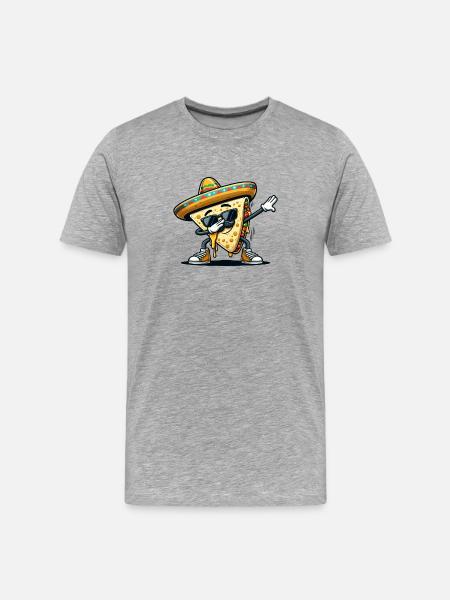 Quesadillas Food Dabbing Mexico - Men's Premium Organic T-Shirt - heather grey