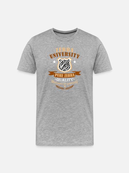 Zebra Diploma - Men's Premium Organic T-Shirt - heather grey
