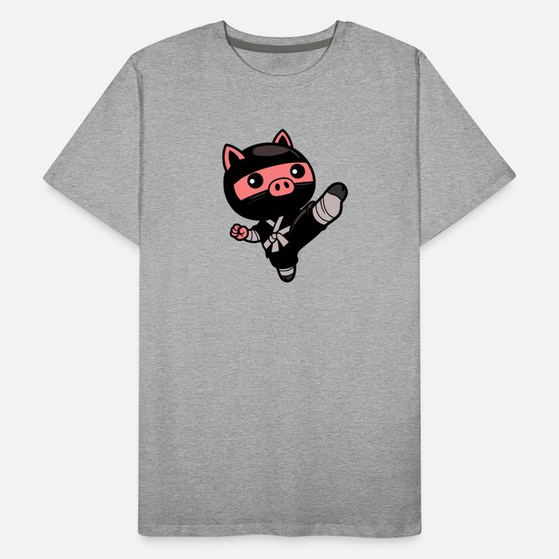 Ninja-Schwein Männer Premium Bio T-Shirt