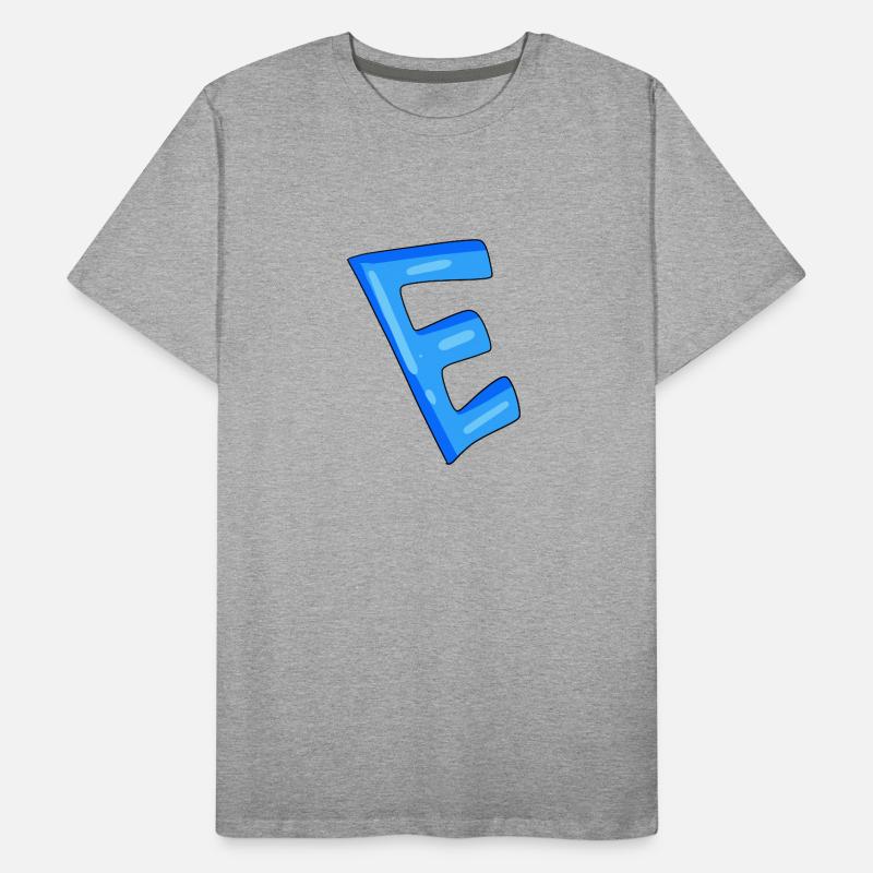 Letter E Initial point Men's Premium Organic T-Shirt