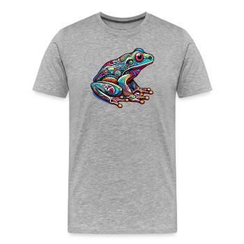 Frog - Men's Premium Organic T-Shirt - heather grey - Front - Damien (186cm)