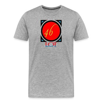 Los - Männer Premium Bio T-Shirt - Grau meliert - Vorne - Damien (186cm)