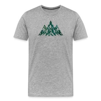 Natur - Männer Premium Bio T-Shirt - Grau meliert - Vorne - Damien (186cm)