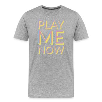 Jouez-moi - T-shirt bio Premium Homme - gris chiné - Devant - Damien (186cm)