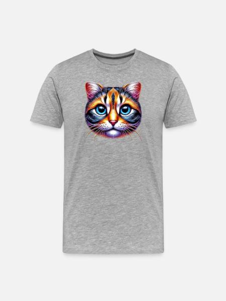 Chat - T-shirt bio Premium Homme - gris chiné