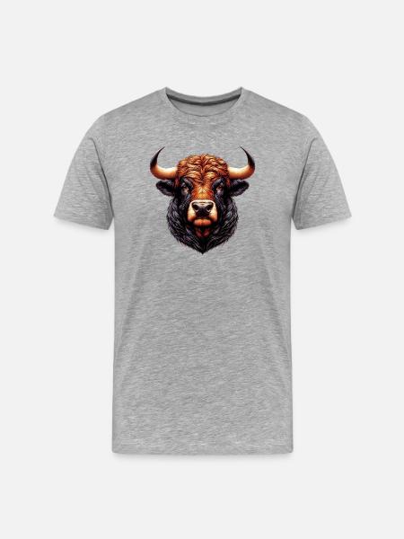 Taureau - T-shirt bio Premium Homme - gris chiné