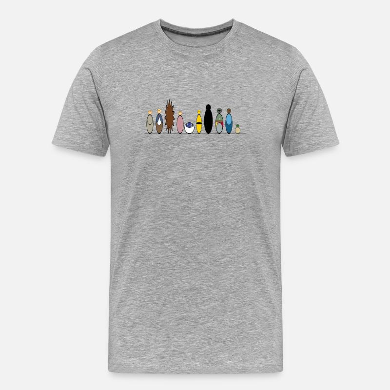 Empire Crew - Männer Premium Bio T-Shirt - Grau meliert