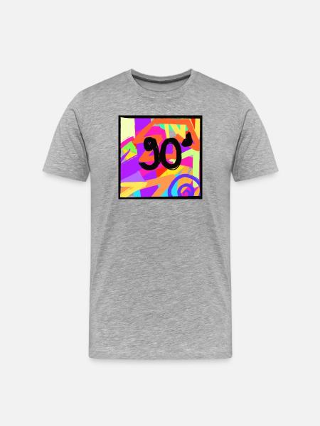 Retro style 90s design - Men's Premium Organic T-Shirt - heather grey