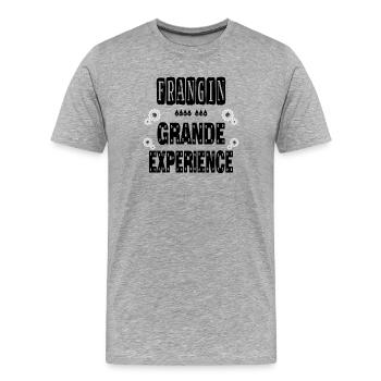 Frangin Avec Une Grande Expérience Frère - T-shirt bio Premium Homme - gris chiné - Devant - Damien (186cm)