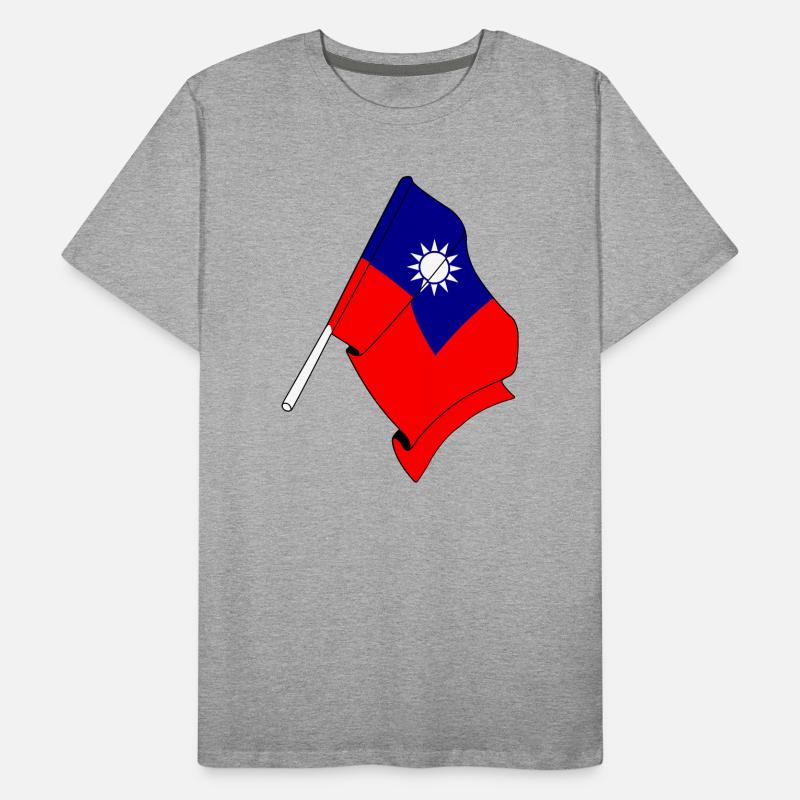Drapeau de Taïwan T-shirt bio Premium Homme