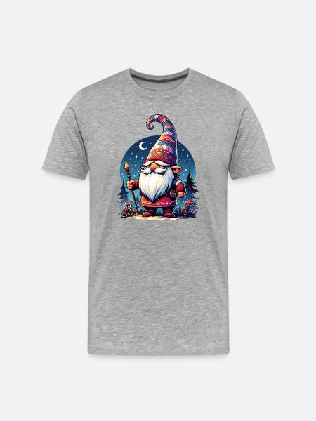 Gnome Goblin Elf - Men's Premium Organic T-Shirt - heather grey