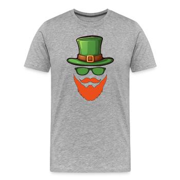 St. Patrick's Day - Männer Premium Bio T-Shirt - Grau meliert - Vorne - Damien (186cm)